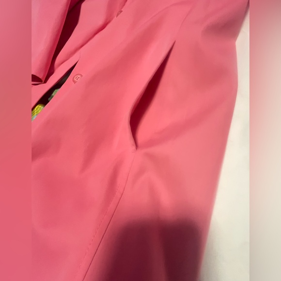 Jones New York Women’s Vibrant Pink Trench Rain Coat Single Breast  Size M - Picture 11 of 15